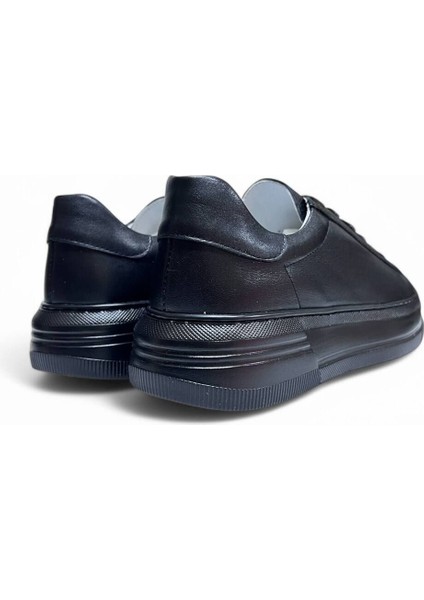 Nova Siyah Hakiki Deri Basic Kadın Sneaker
