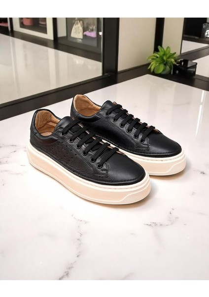 Ravella Hakiki Deri Basic Siyah Kadın Sneaker fırsatları