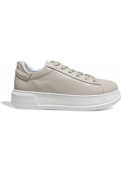 Nova Bej Hakiki Deri Basic Kadın Sneaker