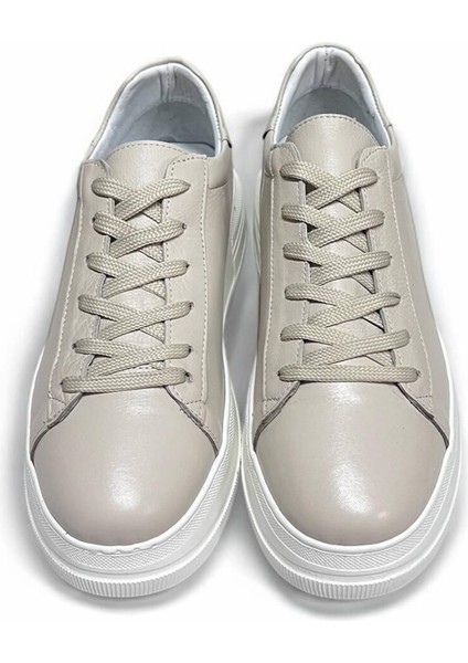 Nova Bej Hakiki Deri Basic Kadın Sneaker