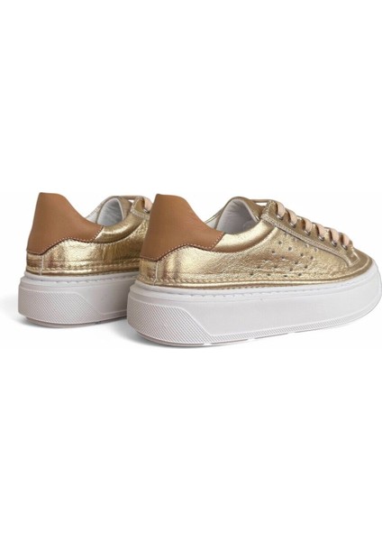 Ravella Hakiki Deri Basic Gold Kadın Sneaker indirimleri