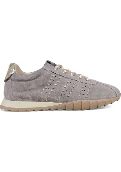 Loreva Vizon Süet Troklu Hakiki Deri Fashion Kadın Sneaker
