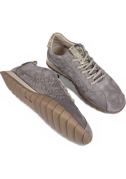 Loreva Vizon Süet Troklu Hakiki Deri Fashion Kadın Sneaker modelleri