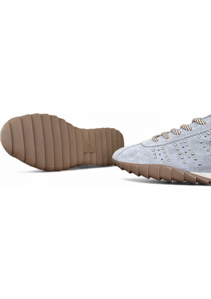 Loreva Buz Gri Süet Troklu Hakiki Deri Fashion Kadın Sneaker fırsatları