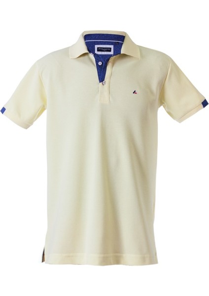 Polokoton % 100 Pamuk Polo Yaka Erkek T-Shirt – Açık Sarı, Düğmeli, Kısa Kollu, Yazlık Spor Model modelleri