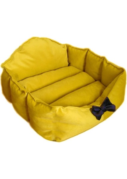 Yumuşak ve Rahat 60x50 Ev Yatak, Beyaz, Yükseklik 100, Köpek ve Kedi İçin Konforlu
