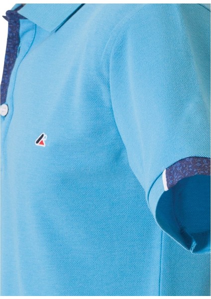 Polokoton % 100 Pamuk Polo Yaka Erkek T-Shirt – Mavi, Düğmeli, Kısa Kollu, Yazlık Spor Model fırsatları