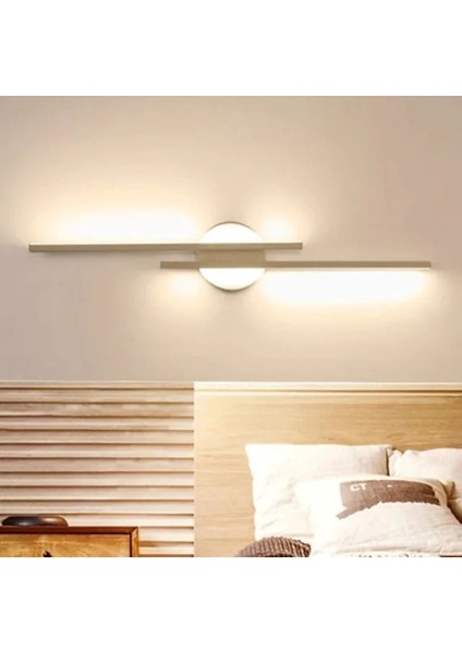 Şık Beyaz Ledli Duvar Aplik, Banyo, Mutfak ve Salon İçin Işıklandırma Seti