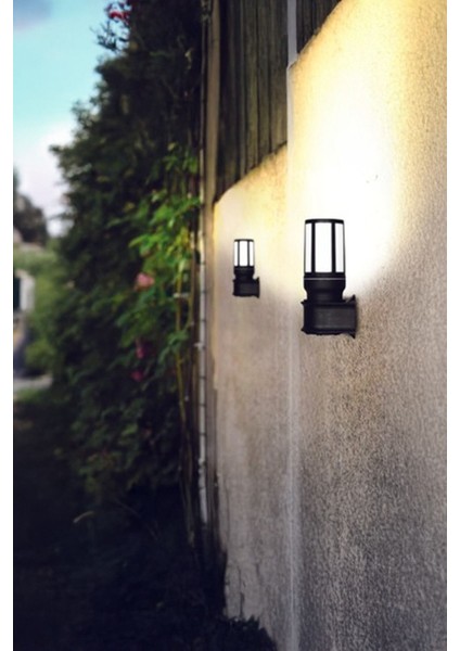 Şık Siyah İç ve Dış Mekan Aydınlatma Armatürü E27 Plastik Renk