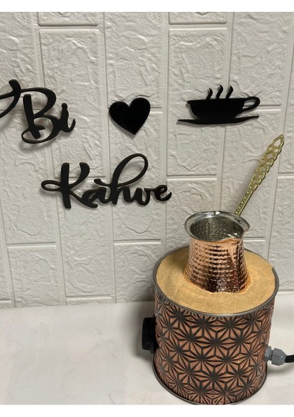 Elektrikli kumda kahve makinesi, bakır ve çelik malzeme, 2 yıl garanti, kolay kullanım