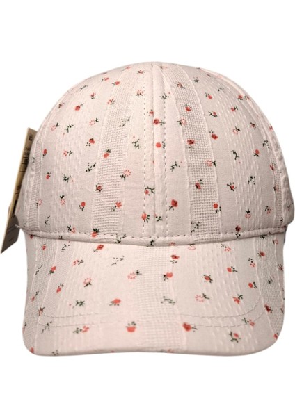 Spteks Kitti 1-3 Yaş Kız Bebek Krem Renk Çıtır Çiçek Desenli Yazlık Şapka fiyatları