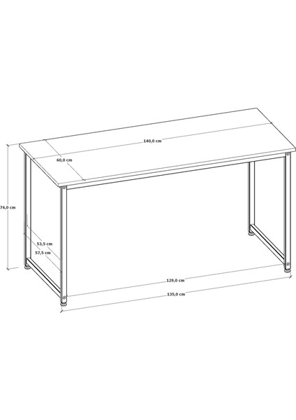 Çalışma Masası - Atlantik Çam - 140 cm