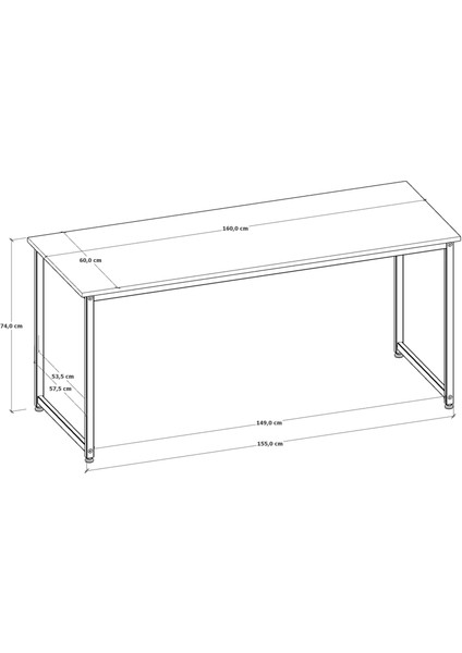 Çalışma Masası - Atlantik Çam - 160 cm
