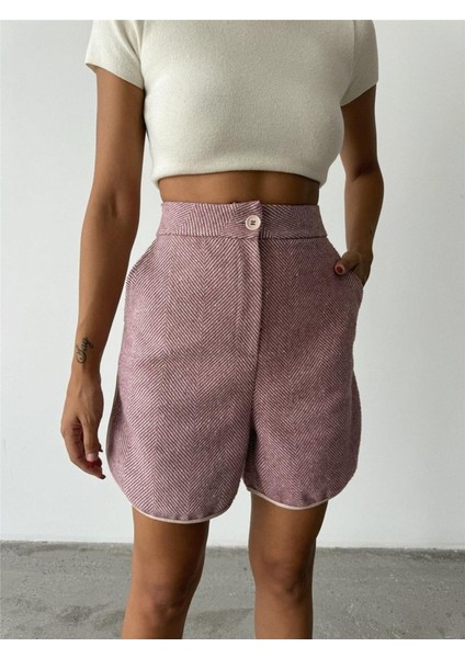 Kaşe Kısa Şort - Gül Kurusu fırsatları