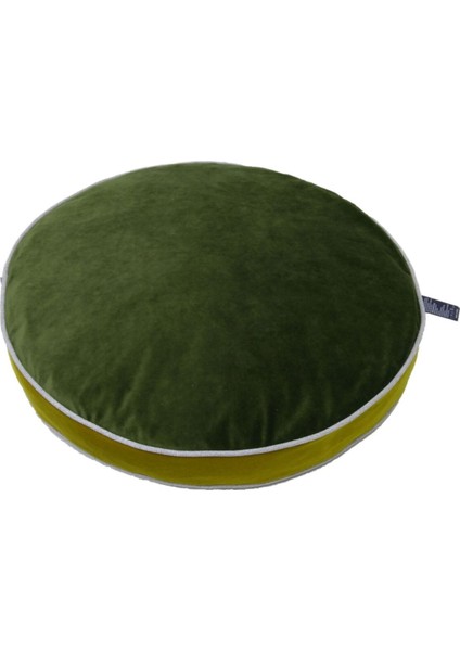 Yıkanabilir Fermuarlı Visco Dolgulu Çift Taraflı Daire Kedi Köpek Yatağı 70x10 cm
