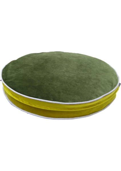 Yıkanabilir Fermuarlı Visco Dolgulu Çift Taraflı Daire Kedi Köpek Yatağı 70x10 cm modelleri