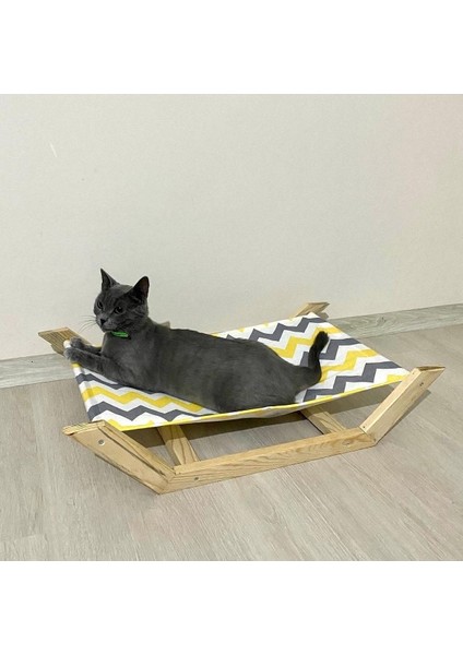 Sarı Renkli Kedi Köpek Hamağı Beşiği, 65x36x12 cm, Yükseklik: 12 cm fiyatları