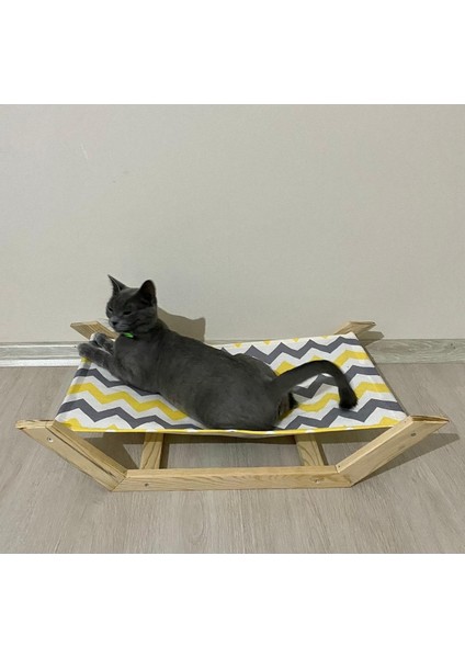 Sarı Renkli Kedi Köpek Hamağı Beşiği, 65x36x12 cm, Yükseklik: 12 cm modelleri