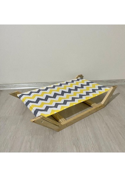 Sarı Renkli Kedi Köpek Hamağı Beşiği, 65x36x12 cm, Yükseklik: 12 cm indirimleri