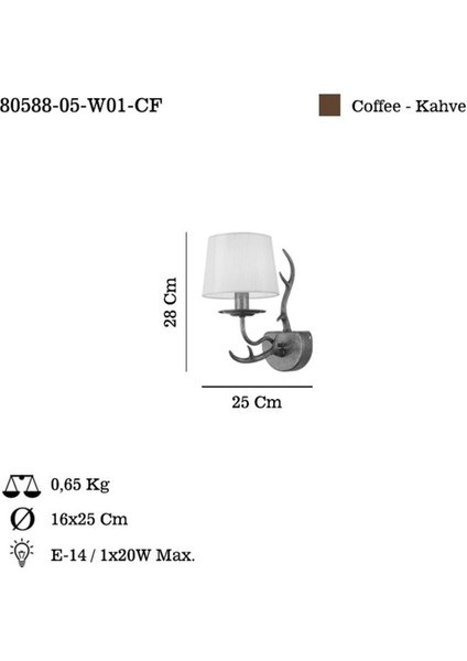 Farıa Teklı Kahve Aplık 1XE14
