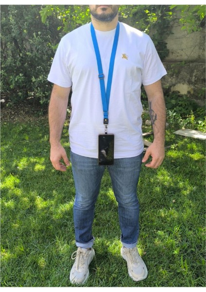 Telefon Boyun Askı Aparatı | Universal Uyumlu, Ayarlanabilir Mavi