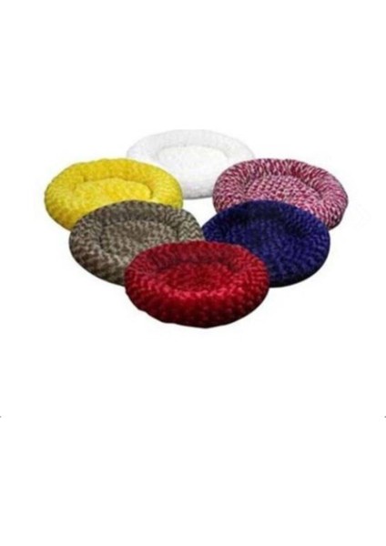 Yumuşak ve şık, 55x55 cm konforlu yatak, bordo renk, simit model, 50 cm yüksek.