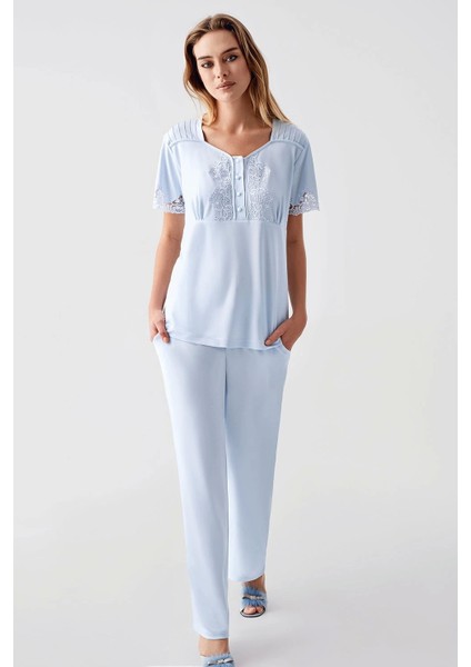 322 Kadın Sabahlıklı Pijama Takımı