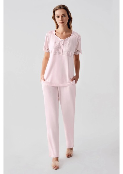 322 Kadın Sabahlıklı Pijama Takımı