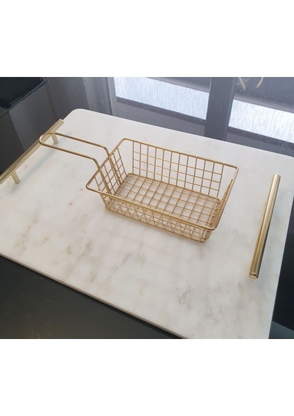 Patates ve meyve sunum sepeti, 10x16 cm, çelik, 1 yıl garanti, kafe ve restoran kullanımı modelleri