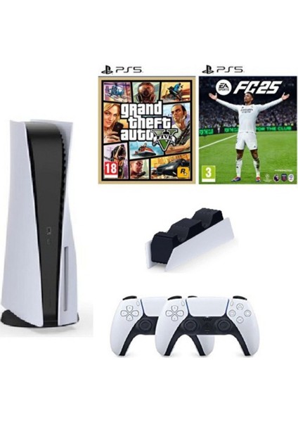 Playstation 5 Standart Edition 825GB 2. Dualsense Kol Ea Fc 24 + Gta 5 (Ithalatçı Garantili)