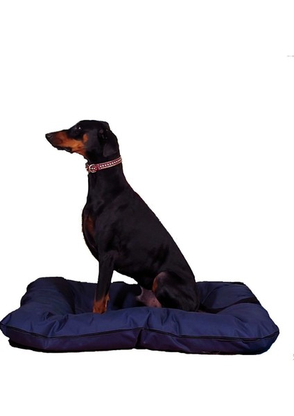 Yıkanabilir Köpek Minderi, Su Geçirmez Kumaş, Fermuarlı, 120x100, Simit Yatak, 15 cm, Lacivert modelleri