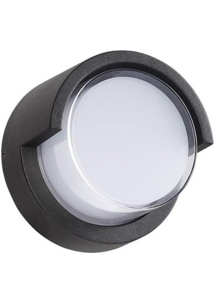 5 W Yuvarlak Kapaklı LED Duvar Aplik Suga-5 Rc Sarı Işık (4200K) - Siyah - IP54 - 076-019-0005