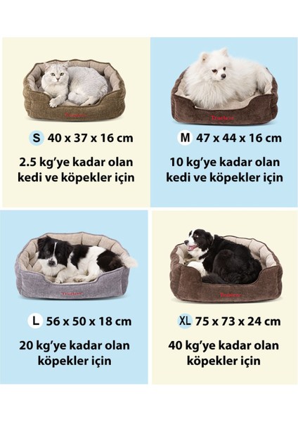 Askere Yeşili Chenille Kumaşlı Kedi Köpek Yatağı, Rahat ve Şık Kutu Tasarım, Haki Renk fiyatları
