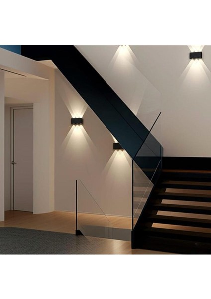 Modern çift yönlü dekoratif aplike, şık ve yeni nesil düz kasa tasarımı Siyah