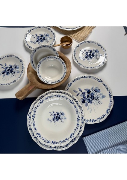 Kitchen Blueness 24 Parça Yemek Takımı - Renkli