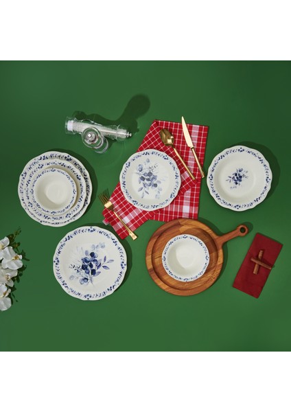 Kitchen Blueness 24 Parça Yemek Takımı - Renkli