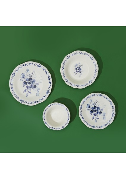 Kitchen Blueness 24 Parça Yemek Takımı - Renkli