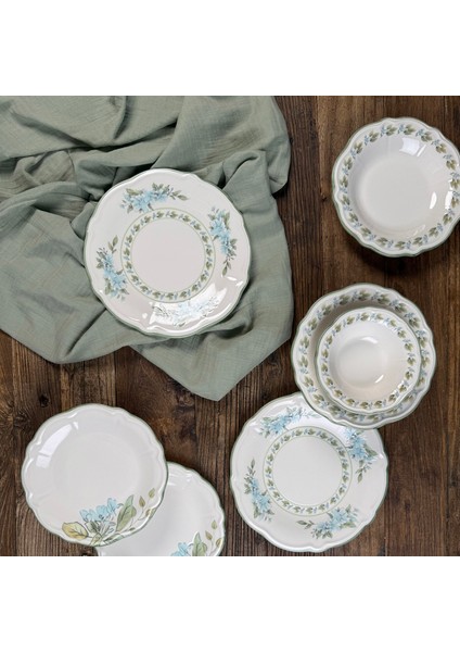 Kitchen Greeny 24 Parça Yemek Takımı - Renkli