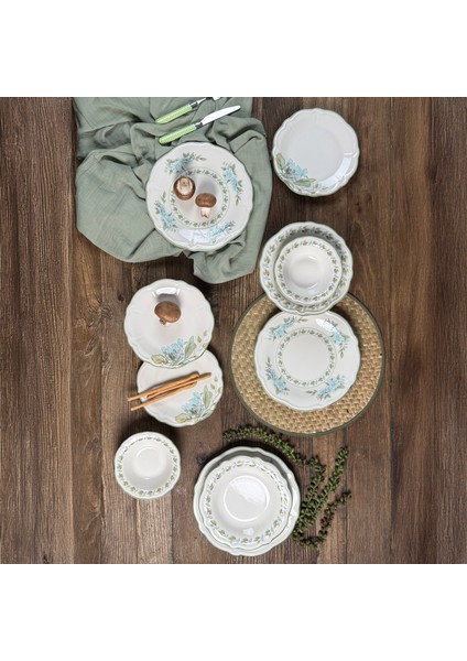 Kitchen Greeny 24 Parça Yemek Takımı - Renkli