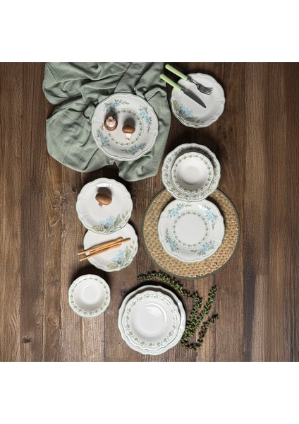 Kitchen Greeny 24 Parça Yemek Takımı - Renkli