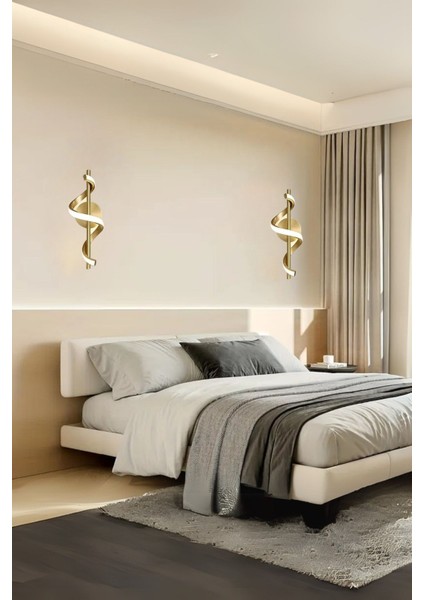 İkili Sarı LED Aplik, Güçlü ve Şık Alüminyum Aydınlatma, GU10 Duy Tipi