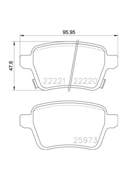 Arka Fren Balatası Opel Corsa E 14 19 Adam 14 19 15 Jant Rpo J67 Fıat Egea 16 500L 13 264MM
