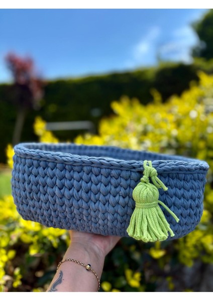 El Örgüsü Mavi Kedi Yatağı, Rahat ve Şık Tasarım, 13 cm Yükseklik modelleri