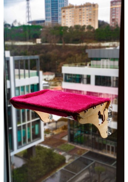 Rahat ve şık kedi yatağı, fuşya, 80x60 cm, yüksekliği 20 cm, ev konforu için ideal