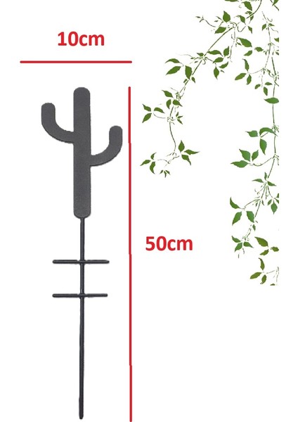 Metal Bitki Destek Çubuğu Saksı Sarmaşık Çiçek Fidan Dal Dekoratif Saksı Bitki Desteği 50X10CM fiyatları