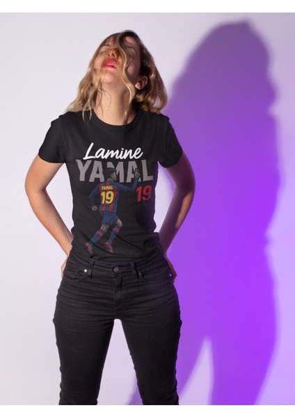 Lamine Yamal Fotoğraflı Futbol Forma Baskılı Unisex Kısa Kollu Erkek Tişört Kadın T-Shirt