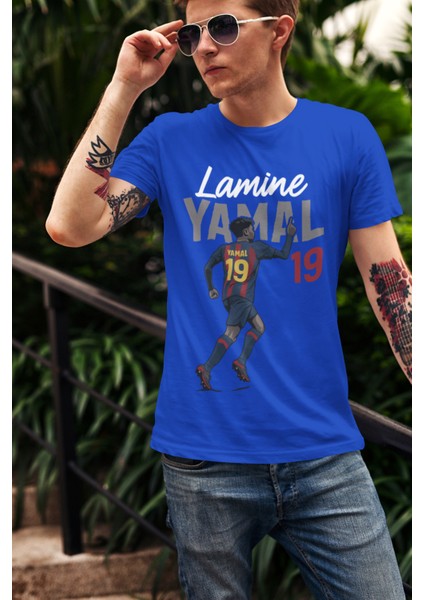 Lamine Yamal Fotoğraflı Futbol Forma Baskılı Unisex Kısa Kollu Erkek Tişört Kadın T-Shirt fırsatları