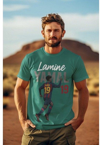Lamine Yamal Fotoğraflı Futbol Forma Baskılı Unisex Kısa Kollu Erkek Tişört Kadın T-Shirt modelleri