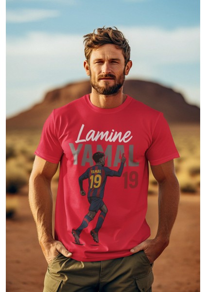 Lamine Yamal Fotoğraflı Futbol Forma Baskılı Unisex Kısa Kollu Erkek Tişört Kadın T-Shirt fiyatları