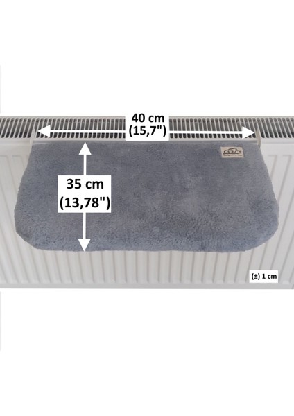 Mini 40x30 cm gri radyatör yatağı, konfor ve şıklık sağlar modelleri